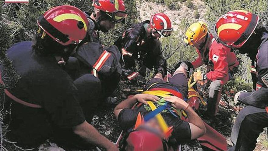 Herido tras caer desde 10 metros de altura en la Cresta del Bergantes