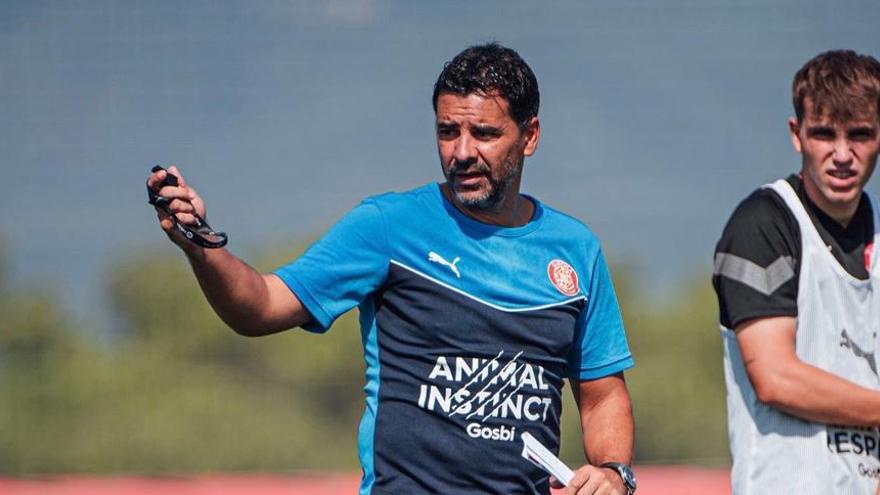 Míchel Sánchez, en un entrenament d&#039;aquesta setmana.