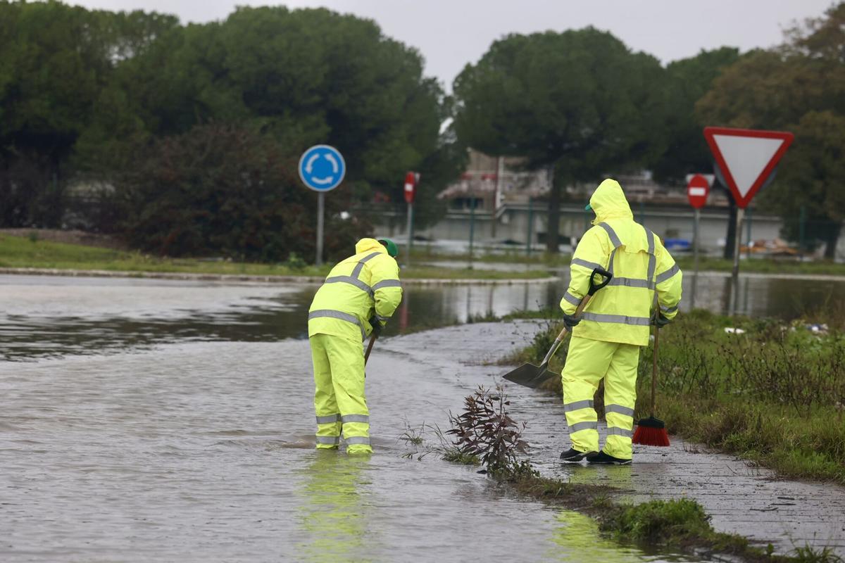 En alerta el núcleo urbano de Jerez por la llegada de la borrasca 'Marta'.