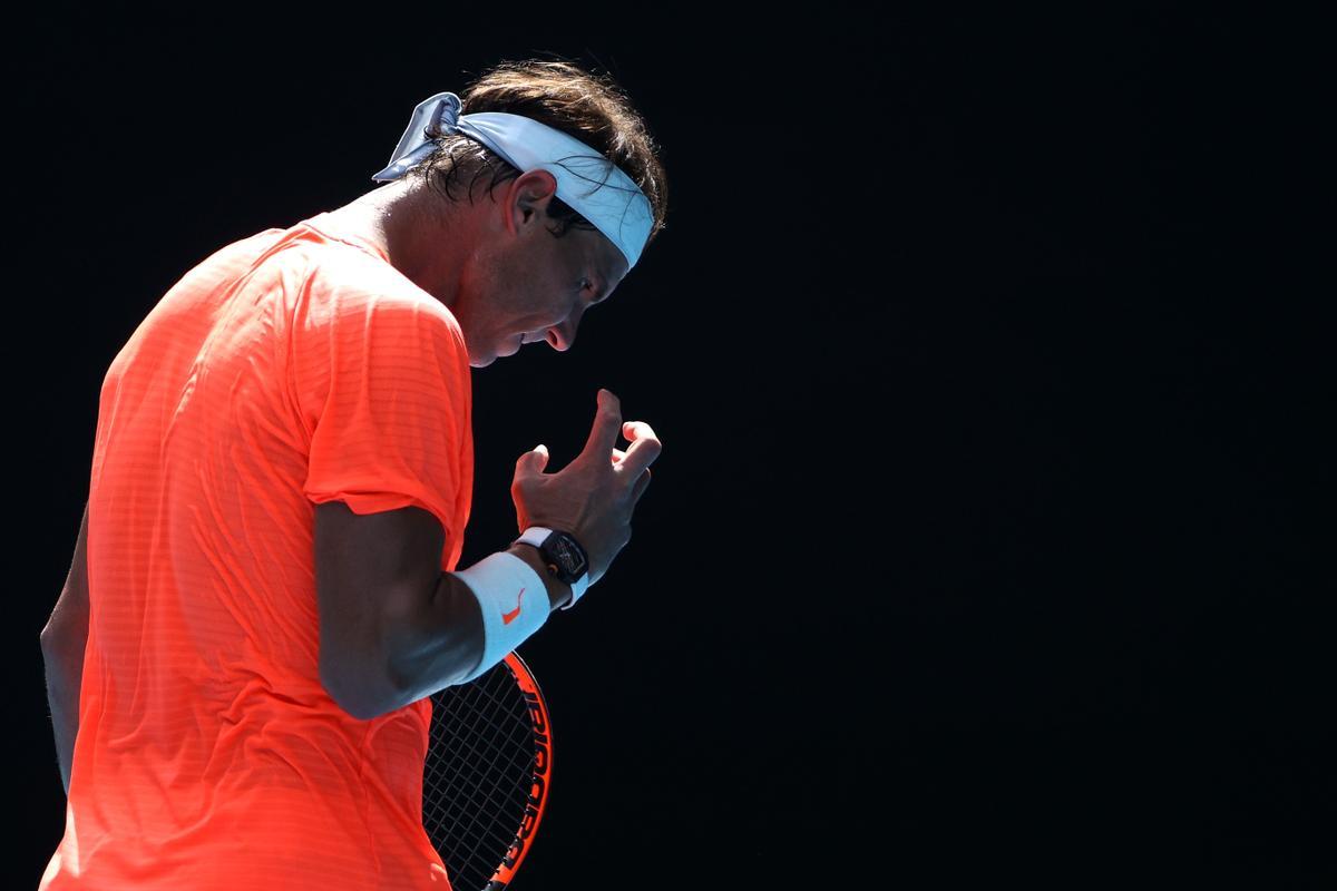 Rafa Nadal se enfrenta a Fabio Fognini en el Open de Australia.