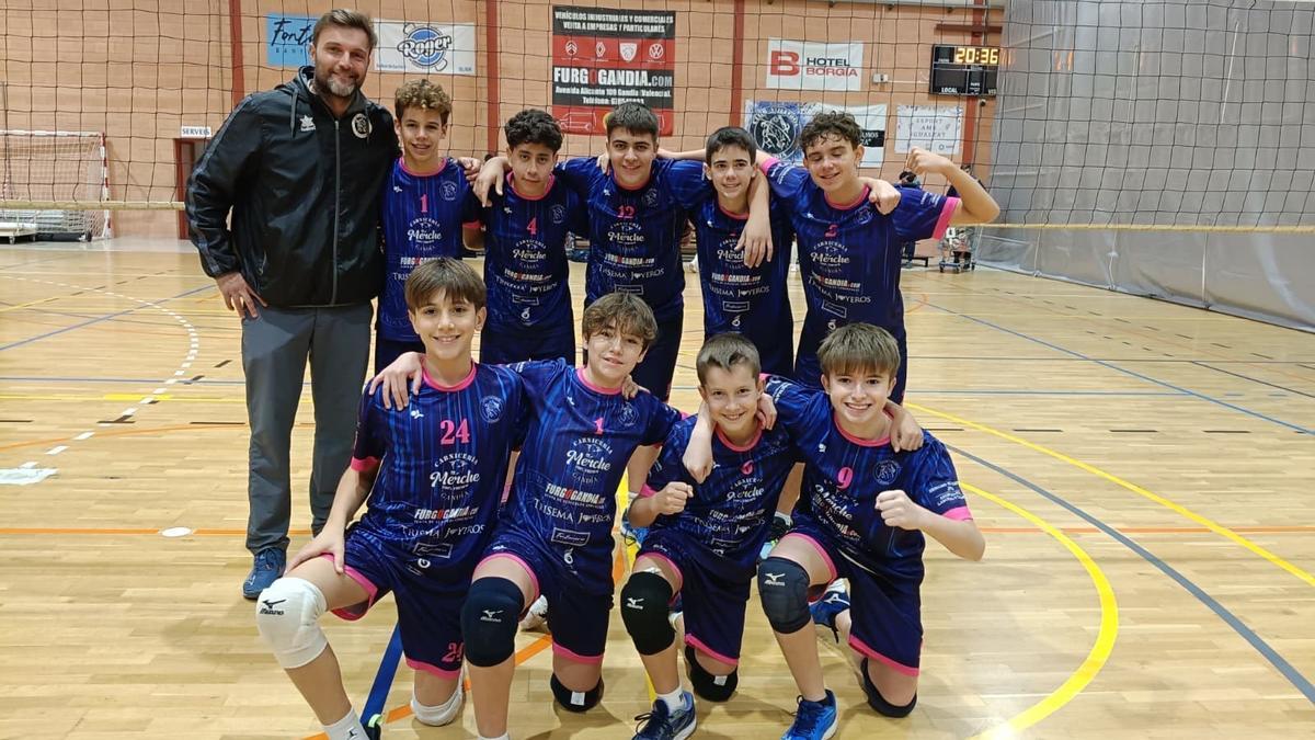 El infantil masculino del CV Gandia venció al CV Xàtiva