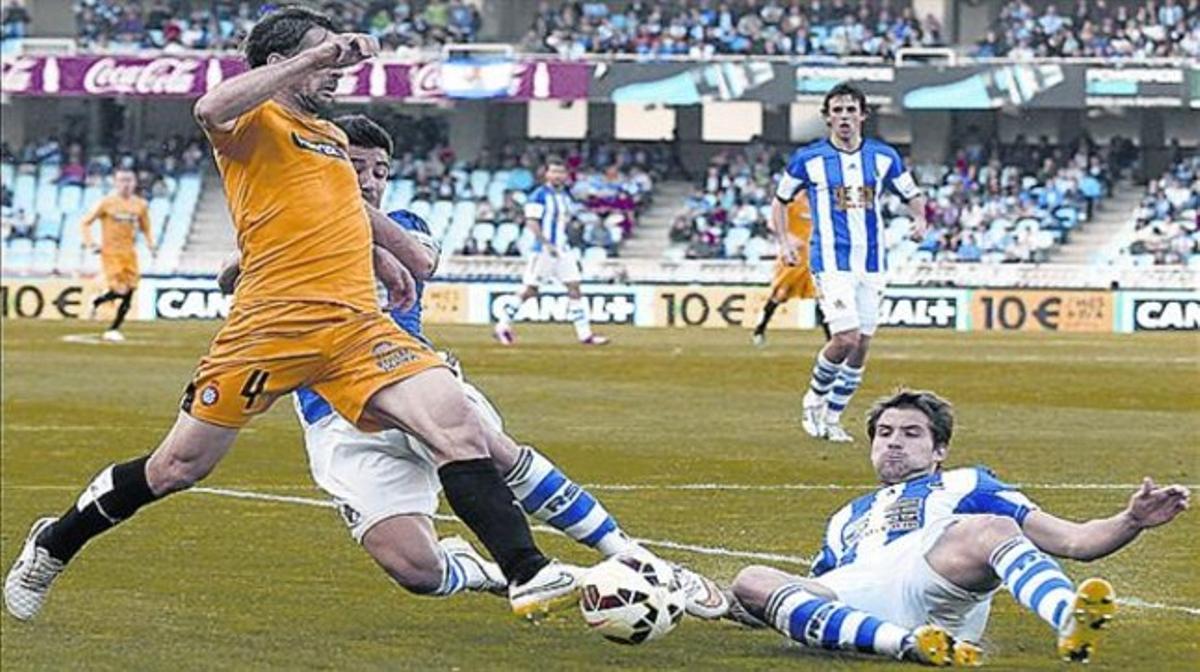 Víctor Sánchez no pot superar Iñigo, de la Reial.