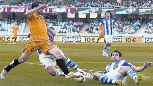 Víctor Sánchez no pot superar Iñigo, de la Reial.