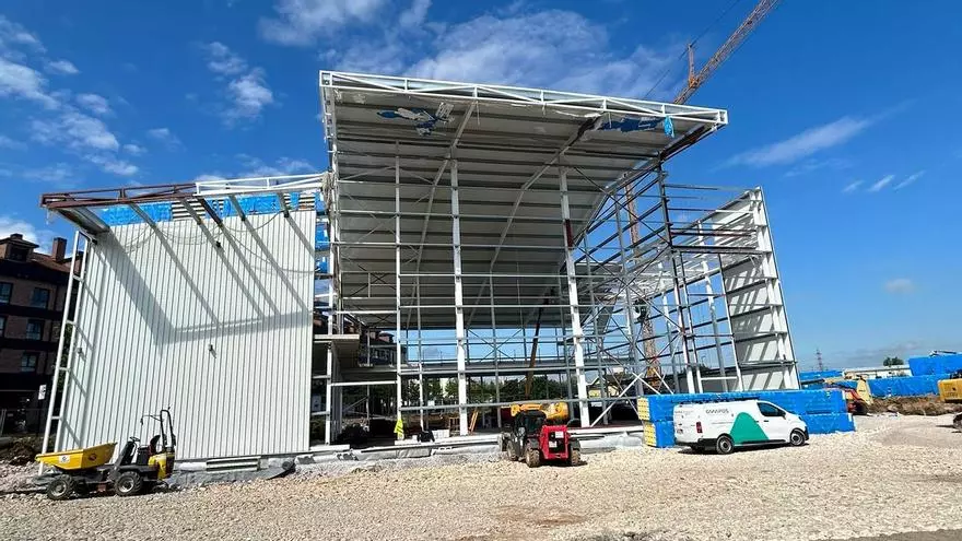 Obras del gran centro de escalada de Lugones