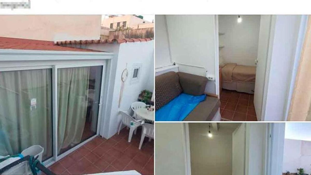 Piden 500 euros por dormir en este "cuartito" de una terraza en Inca