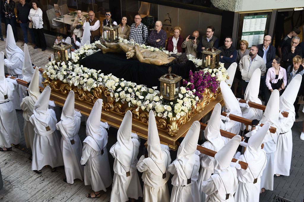 Procesión del Cristo Yacente el Sábado Santo en Murcia