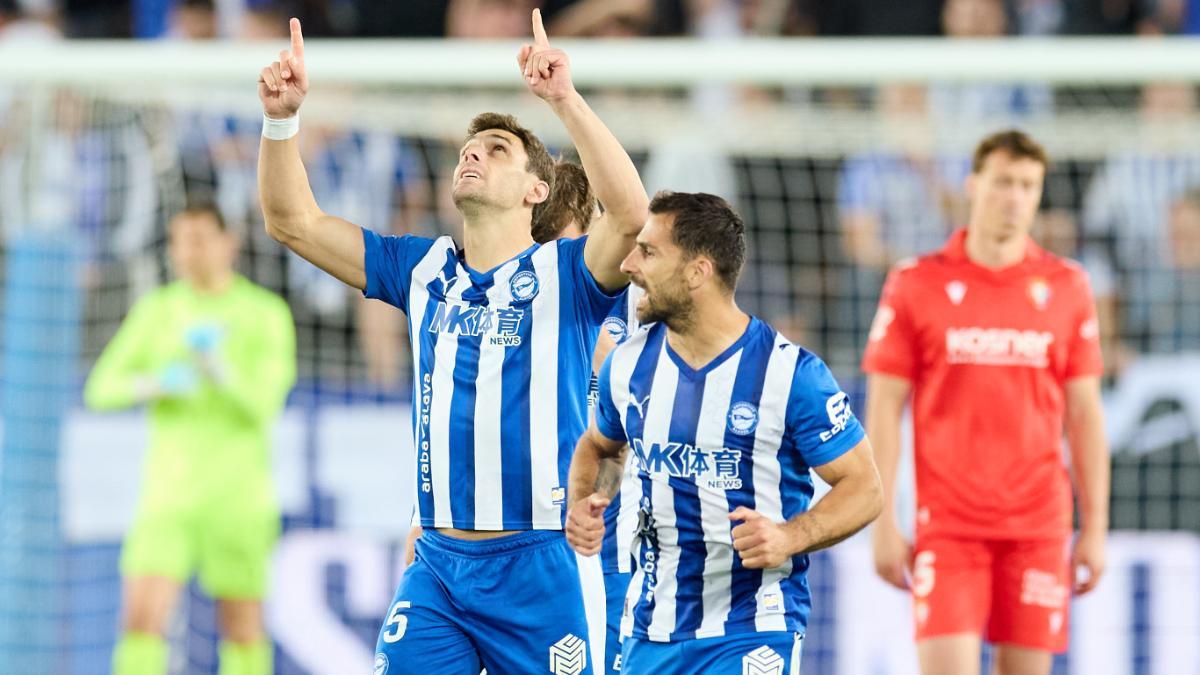 Lucas Boyé celebra el gol del empate frente a Osasuna (2-2)