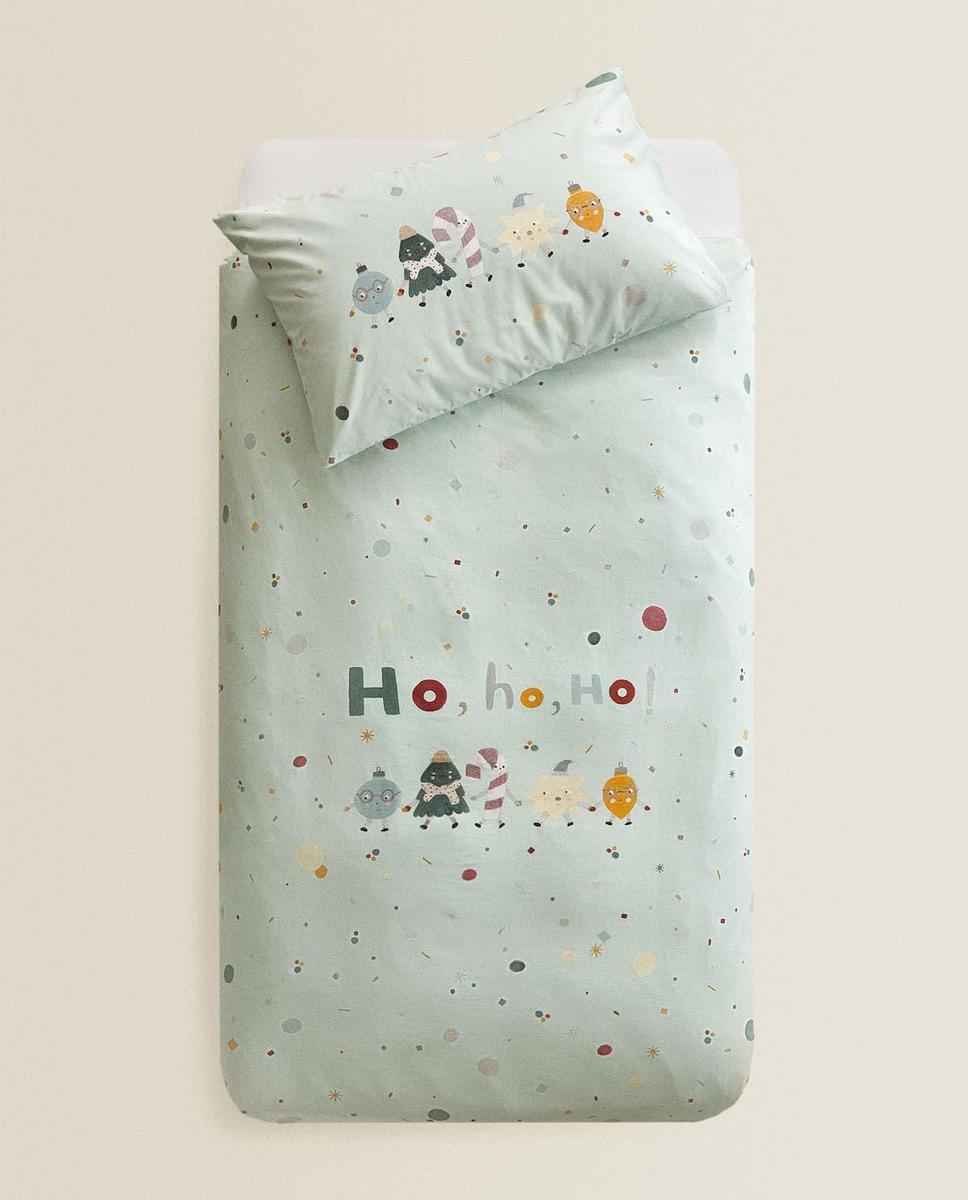 Funda nórdica con dibujos navideños de Zara Home (solo para camas de 90)