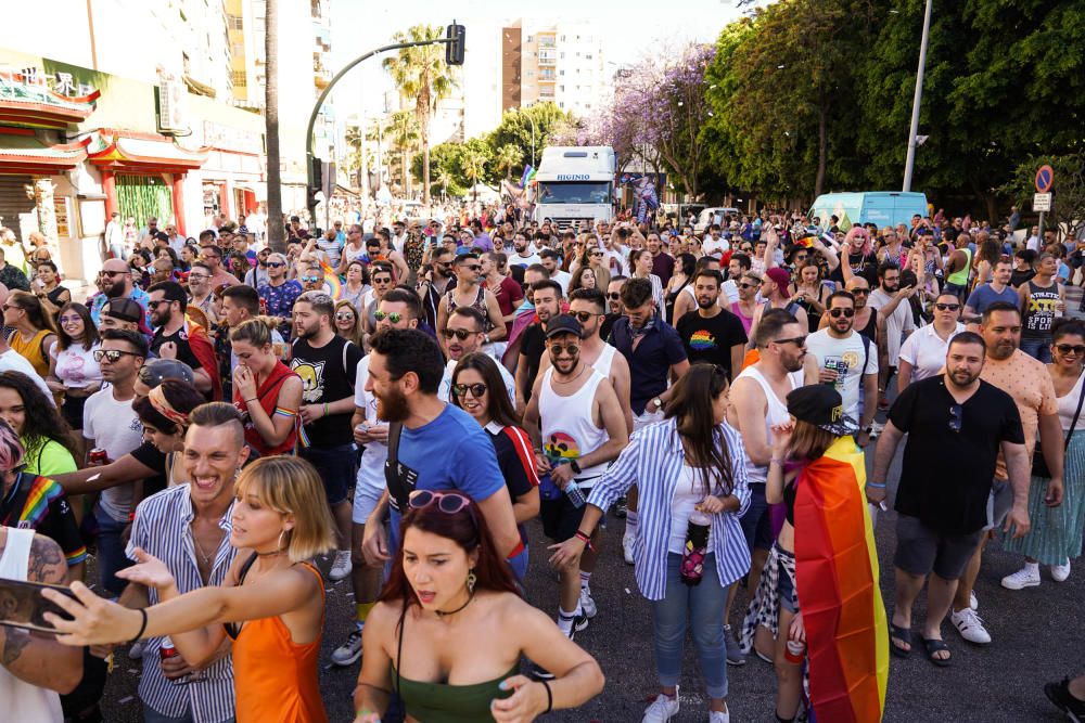 Torremolinos ha celebrado este sábado la cabalgata reivindicativa y festiva del Pride 2019, el acto central del festival anual de orgullo LGTBI, en el que participaron diez carrozas y se estrenó un nuevo recorrido.