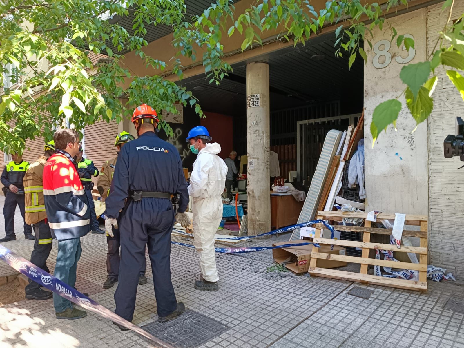 Incendio en un edificio okupado en Las Fuentes