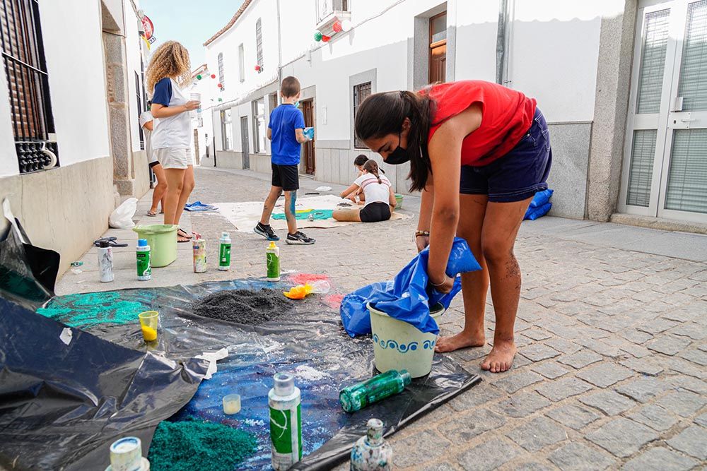 Alfombras para San Roque en Dos Torres