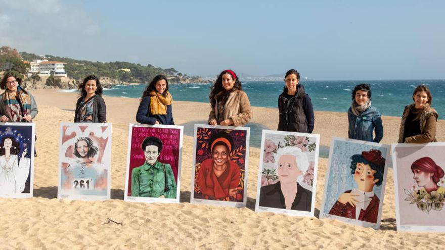 Platja d&#039;Aro commemora el 8 de març amb 10 il·lustracions de dones rellevants