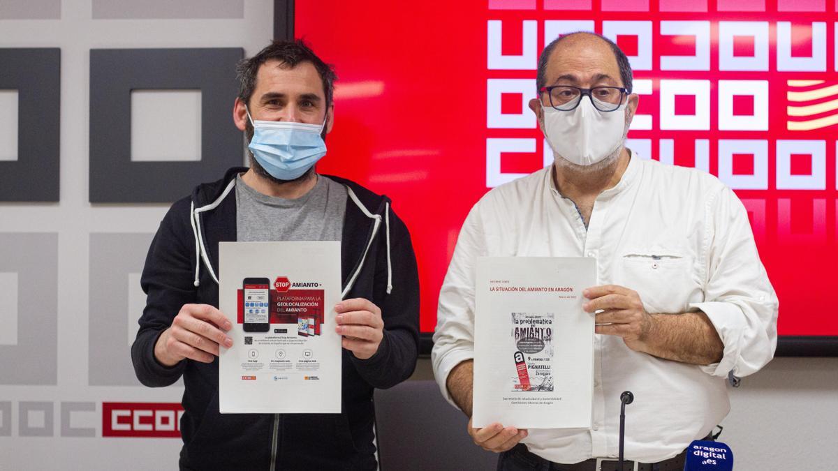 Francisco Sanz, director ejecutivo de la Fundación Ibercivis; y Luis Clarimón, secretario de Salud Laboral de CCOO Aragón.