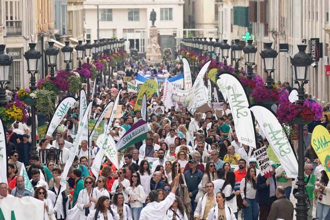Manifestación de médicos andaluces en Málaga