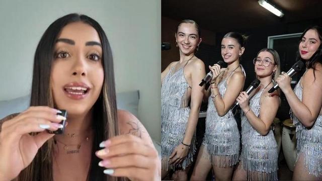 La tatuadora Shania Gil y las exintegrantes de Nueva Línea