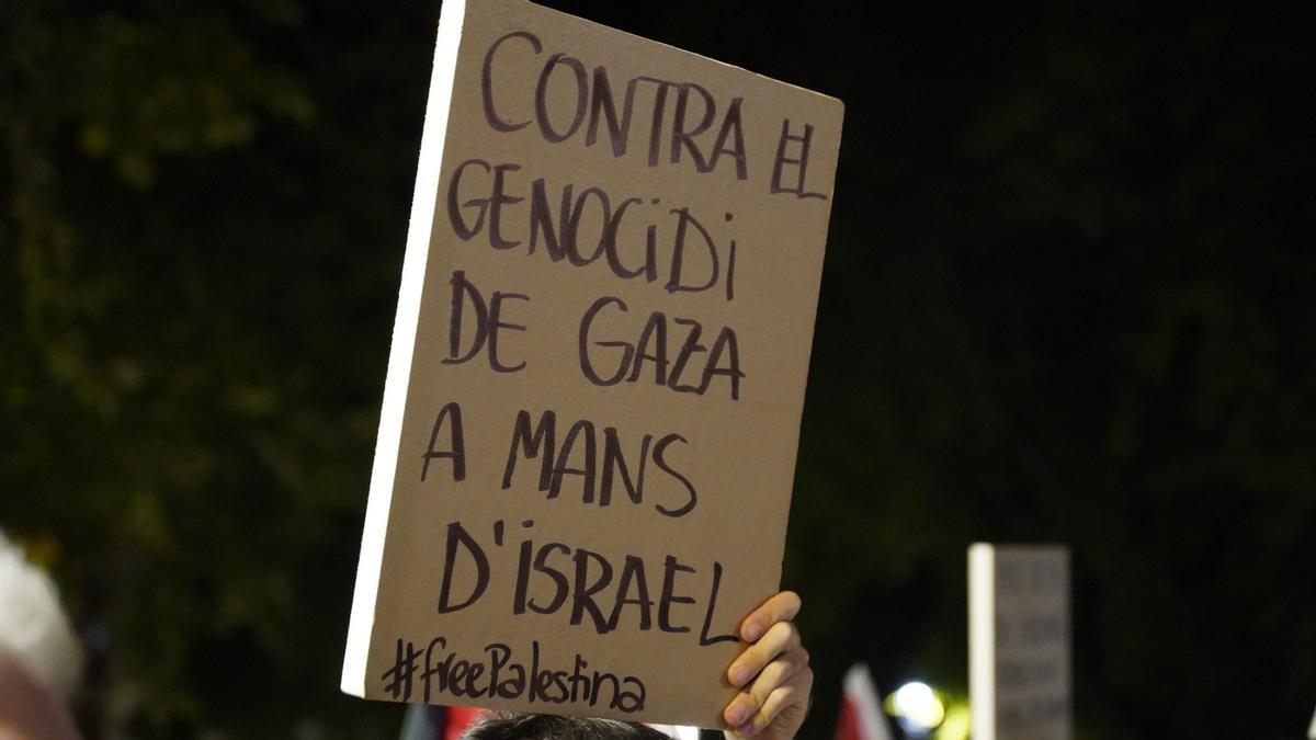 Xàtiva acoge una concentración de apoyo al pueblo palestino