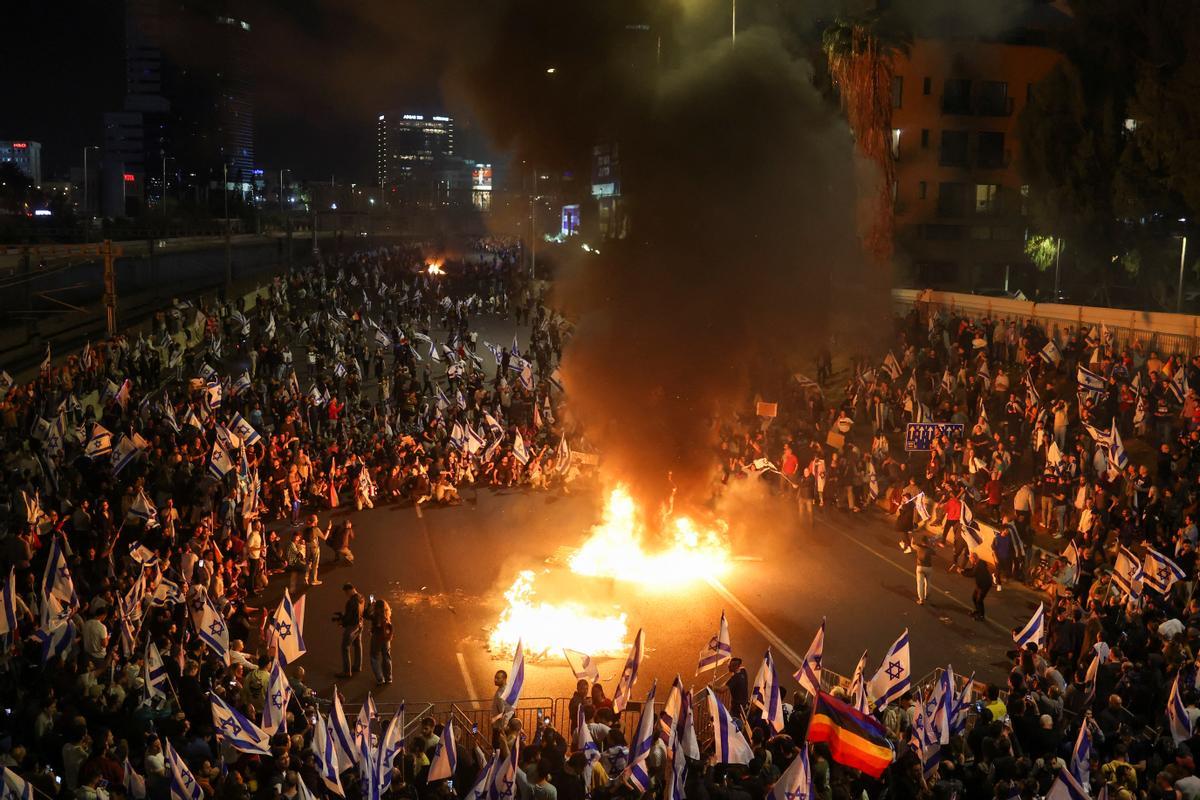 Nueva jornada de protestas en Israel contra la reforma judicial de Netanyahu