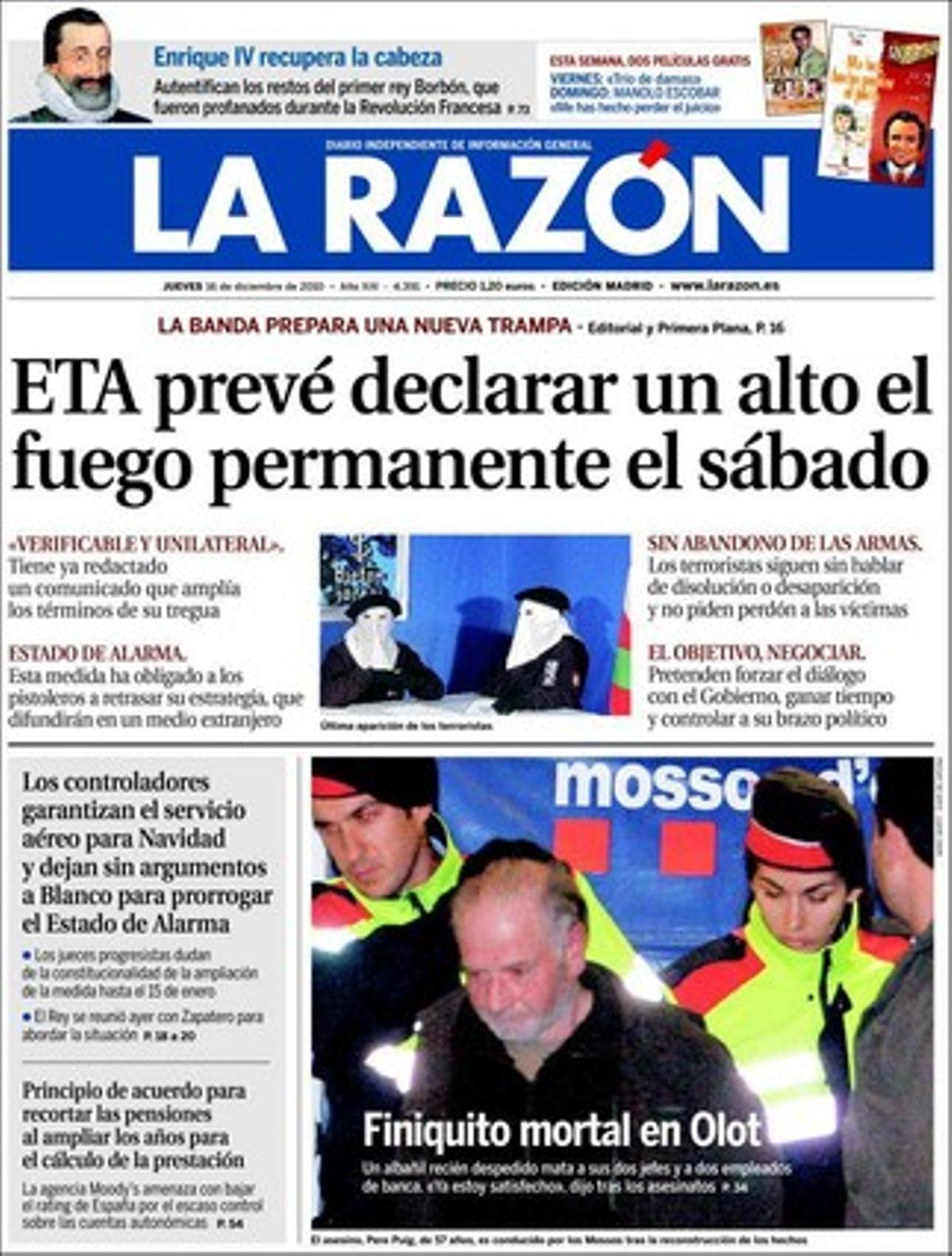 ’La Razón’ també destaca que CiU i PP comencen la legislatura amb un acord a la Mesa del Parlament, i que el PP promourà a tots els municipis vetar l’arrelament als immigrants incívics.