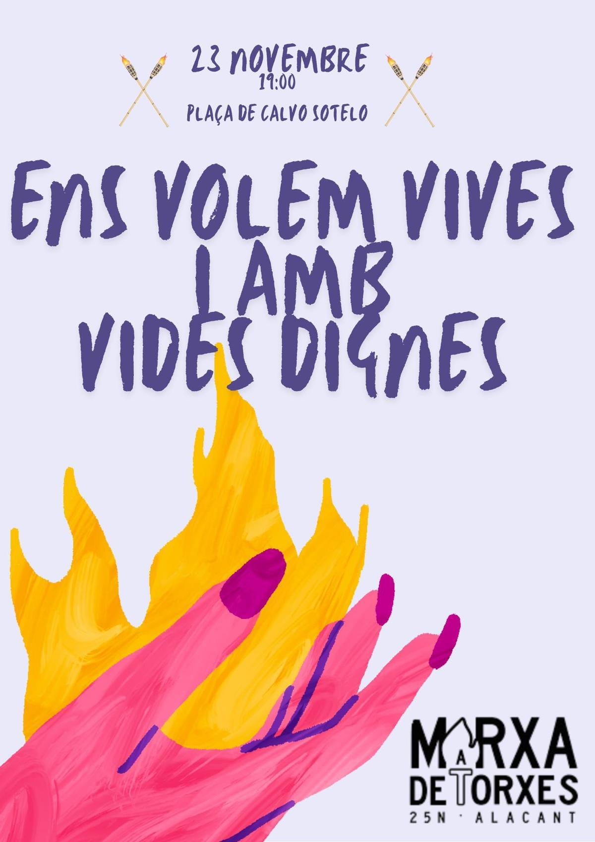 Cartel de la Marcha por el 25N de este 2024.