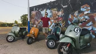 El policía de Mérida que es arqueólogo de las Vespas
