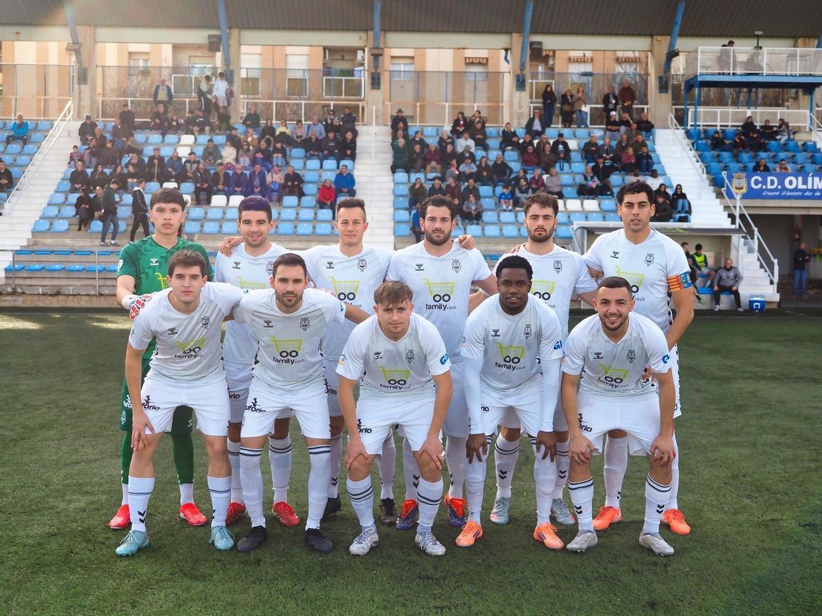 Once titular del Olímpic en el partido contra l'Olleria en la Murta de Xàtiva.
