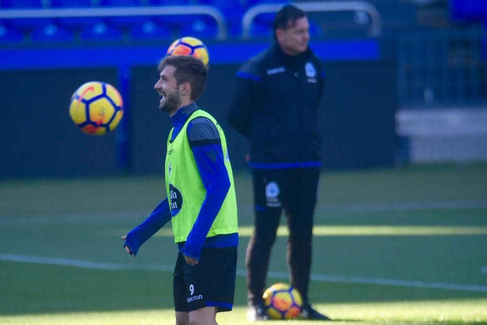 Última sesión del Deportivo antes de ir a Málaga