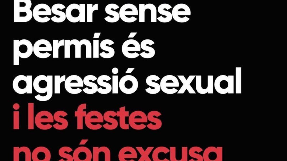 Cartel contra las agresiones machistas