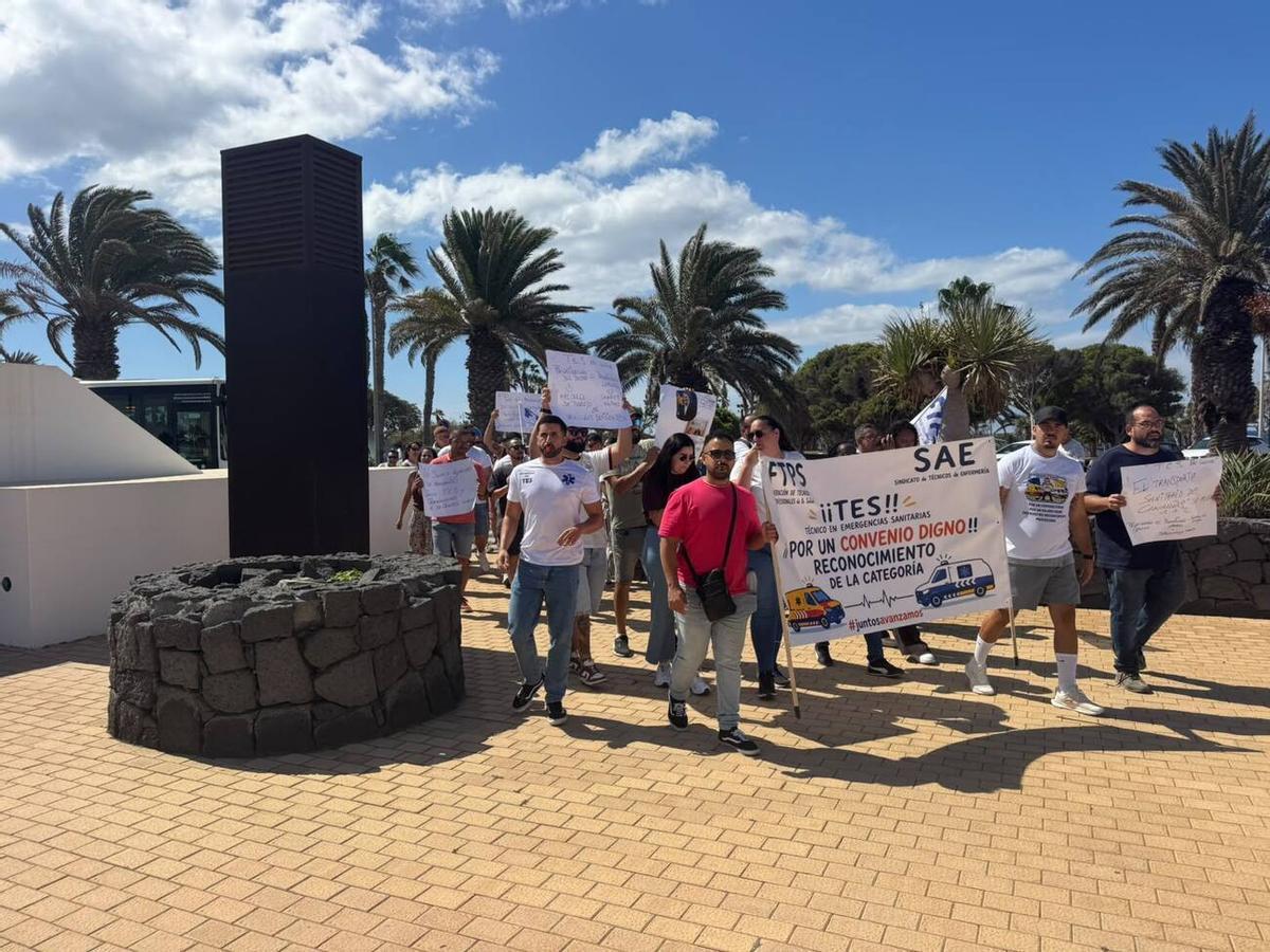 Nueva protesta de Técnicos en Emergencias Sanitarias en Lanzarote