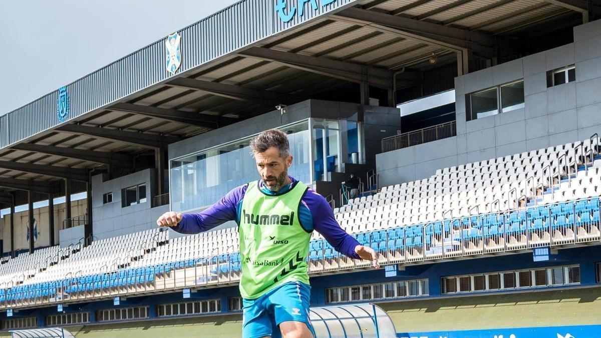 Aitor Sanz, en un entrenamiento en la Ciudad Deportiva Javier Pérez.