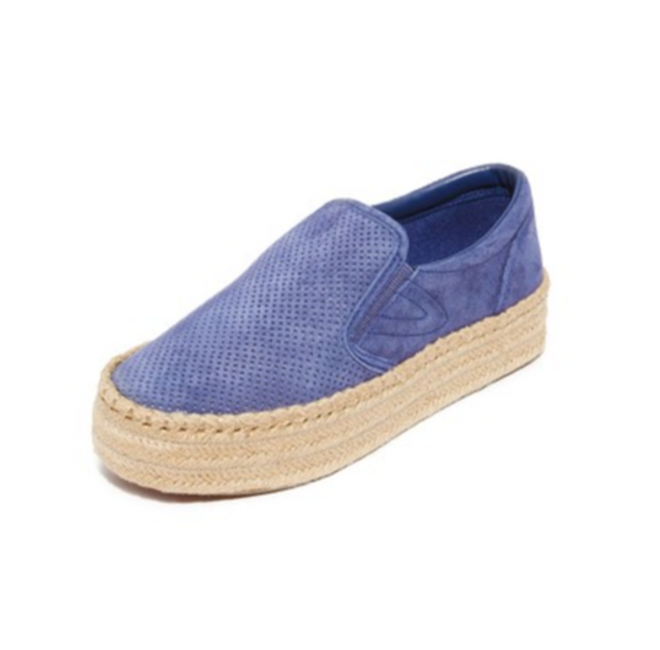 Deportivas con esparto: de ante en azul Klein