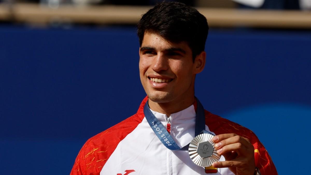 Carlos Alcaraz, plata en tenis individual masculino