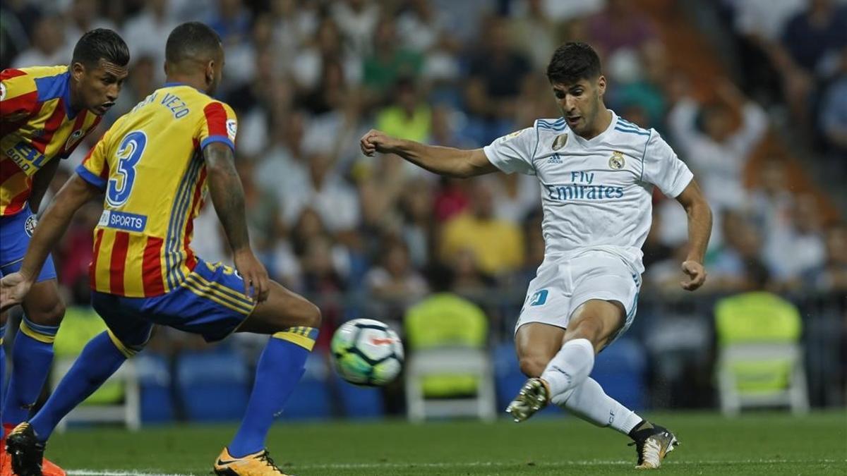 Marco Asensio marca el primer gol del Madrid