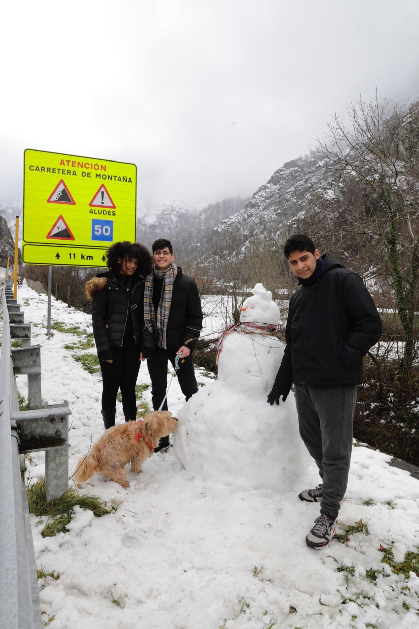 En imágenes: Jornada invernal en Asturias