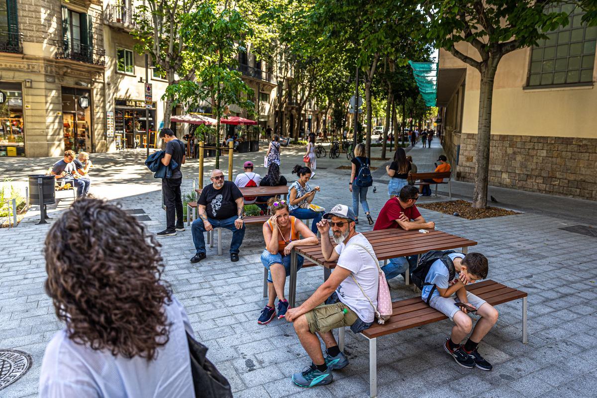 Escenas inesperadas de la Superilla del Eixample