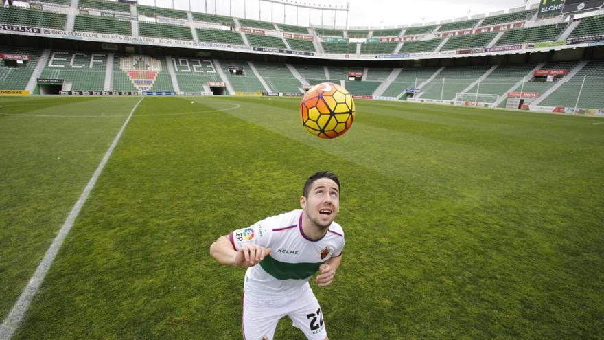 Hugo Fraile, esta mañana, en el Martínez Valero