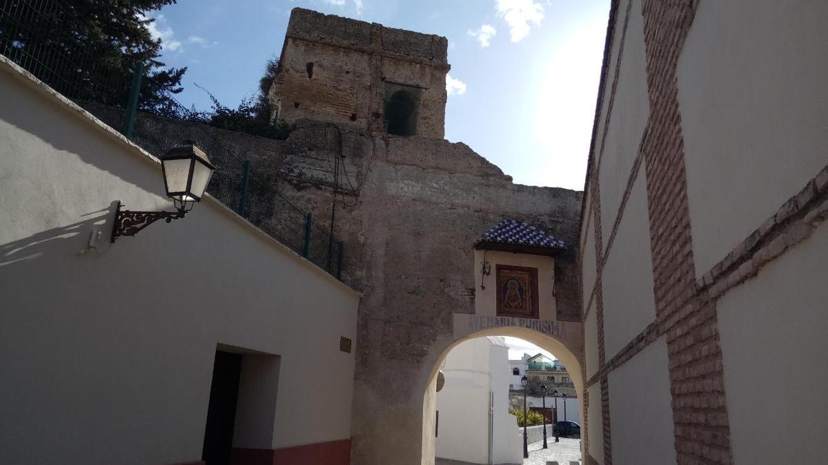 El torreón de la calle Santa Clara, que será restaurado con una subvención de la Diputación.
