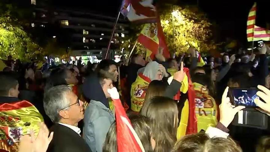 Concentración a favor de la unidad de España en Sant Cugat del Vallès