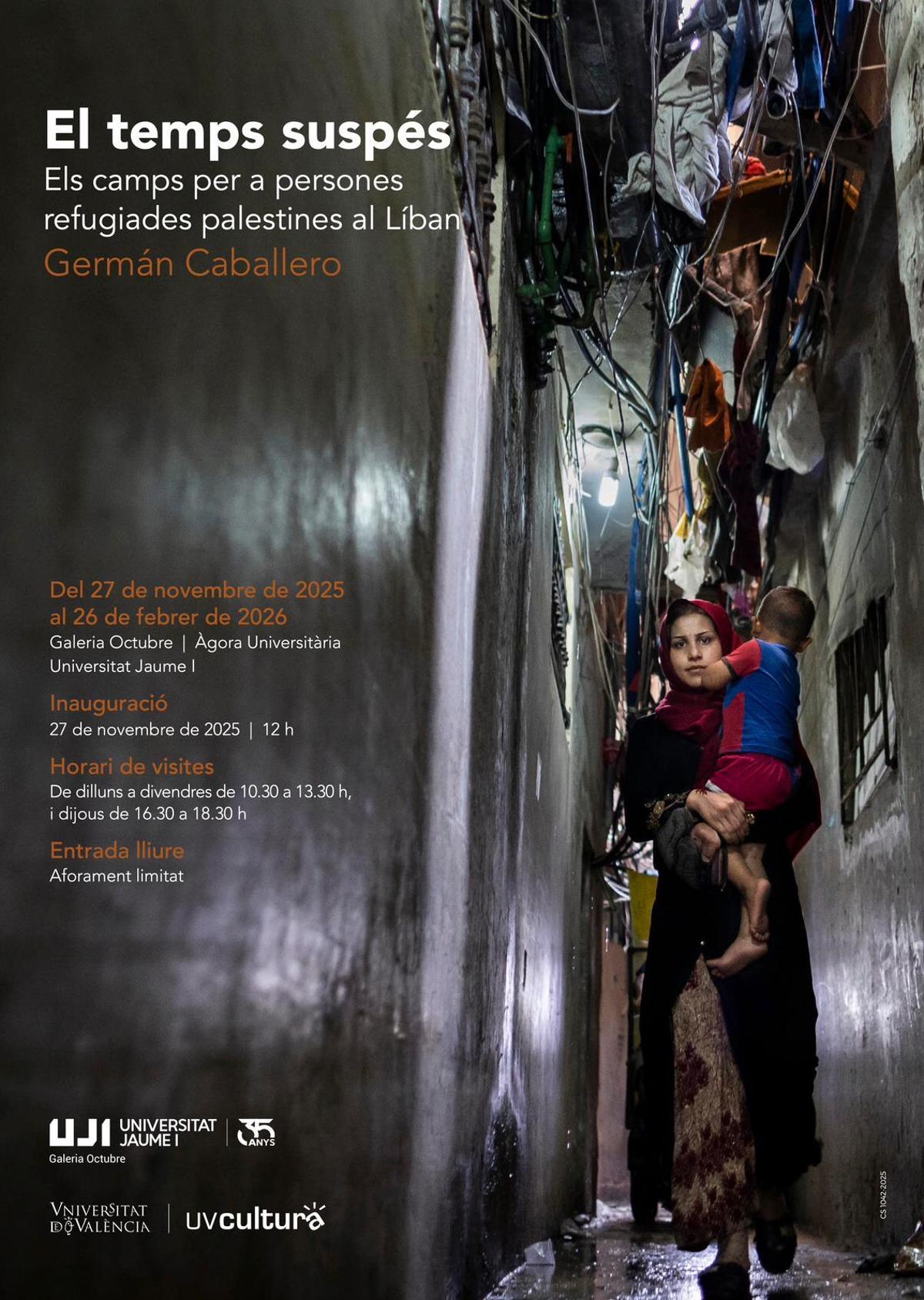 Cartel de la exposición de Germán Caballero en la galería Octubre de la UJI.