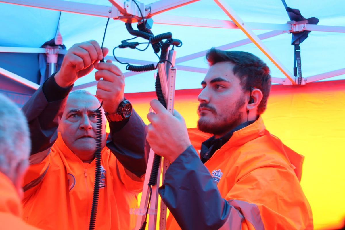 Servicio prestado por la Agrupación de Protección Civil en Badajoz.