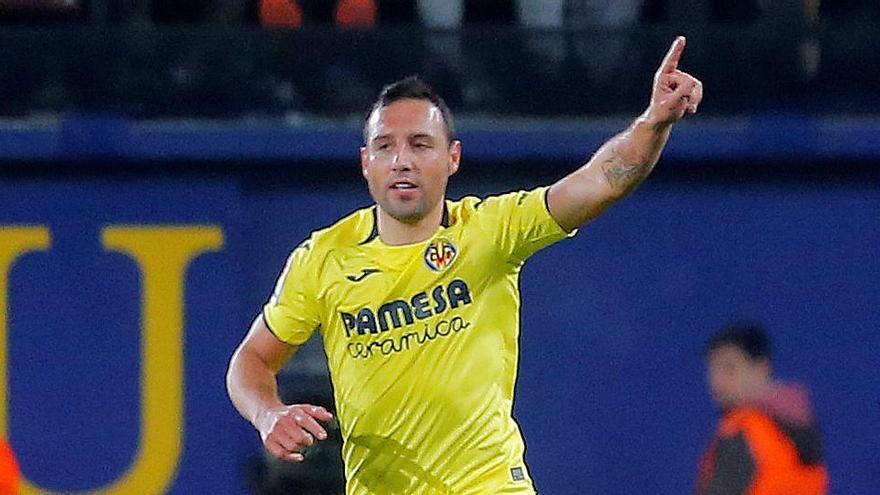 Santi Cazorla, en un partit de lliga