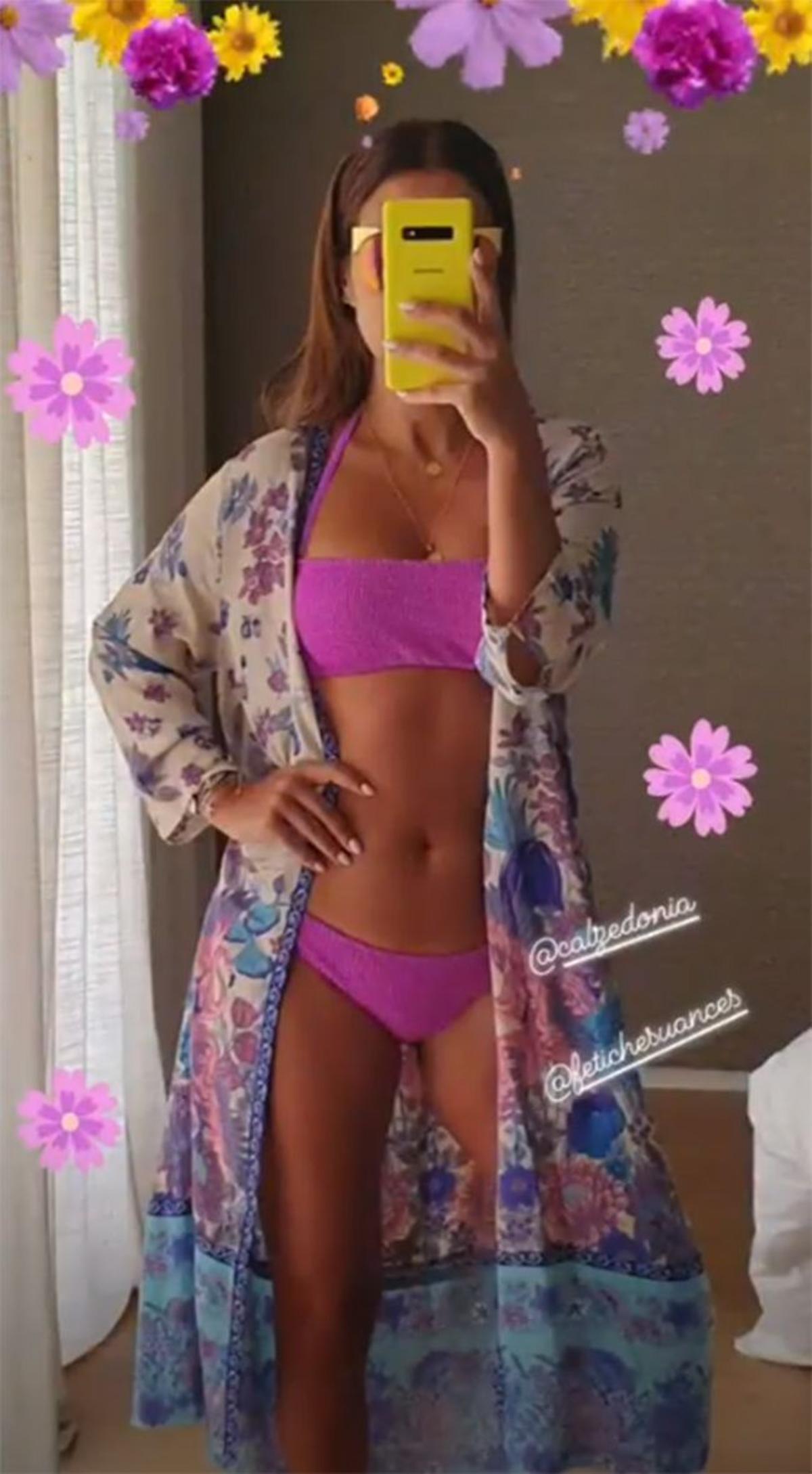 Paula Echevarría con bikini y kaftán