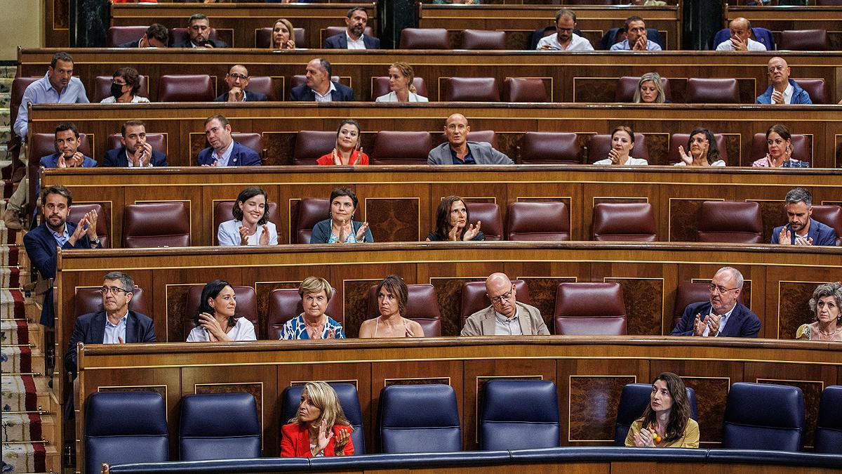 La bancada socialista en el Congreso.