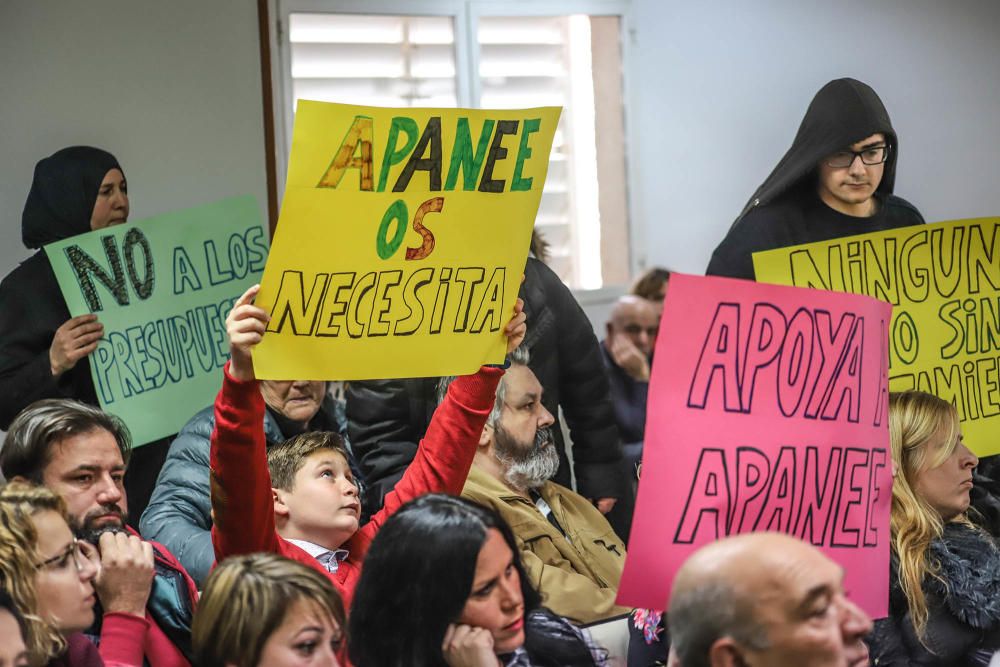 Protesta de la Asociación APANEE de Niños con necesidades educativas especiales