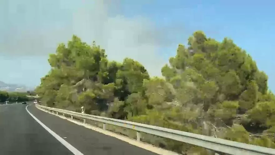 Estabilizado el incendio declarado en un terreno lleno de matorrales entre L'Alfàs del Pi y La Nucia