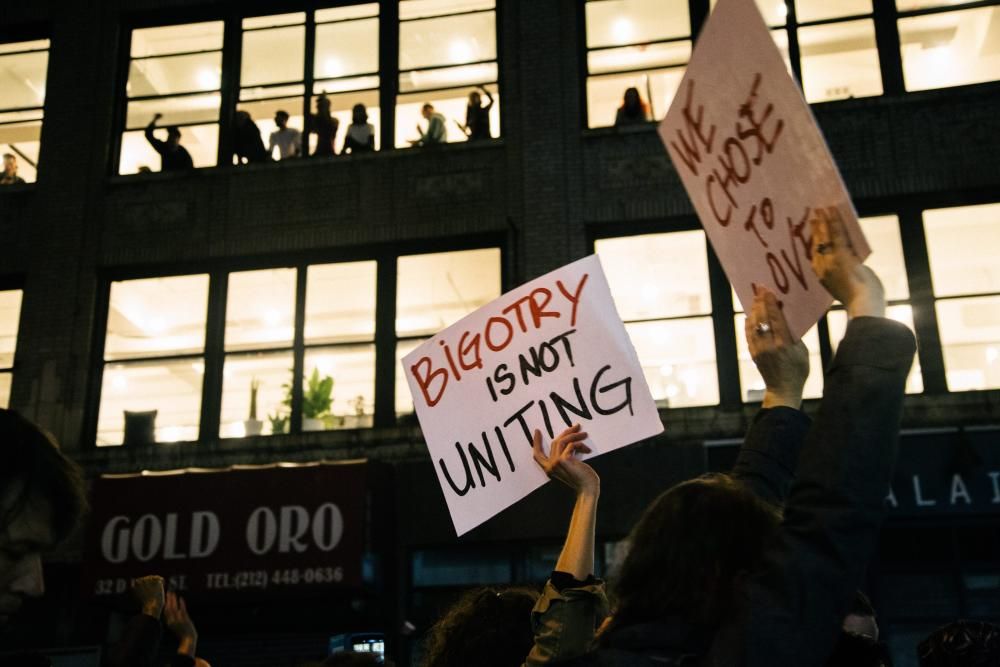 PROTESTA POR RESULTADO ELECTORAL EN NUEVA YORK