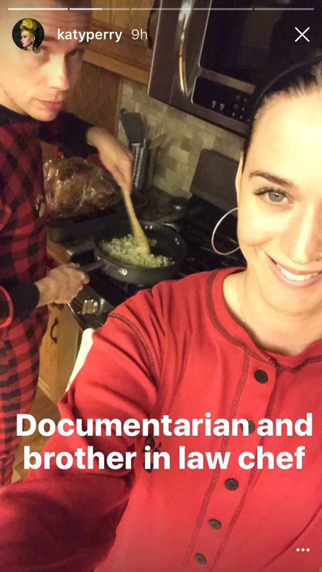 Katy Perry celebra Acción de Gracias en familia