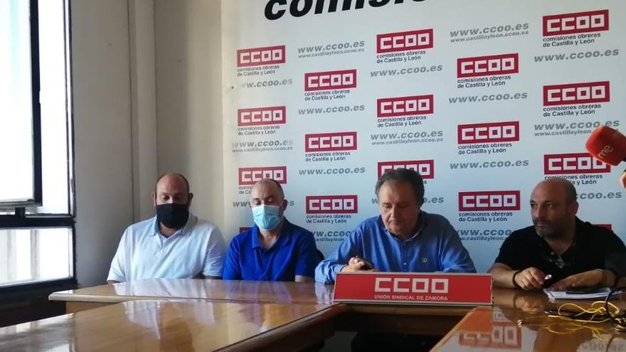 Rueda de prensa de CCOO para denunciar la situación del sector del tranporte