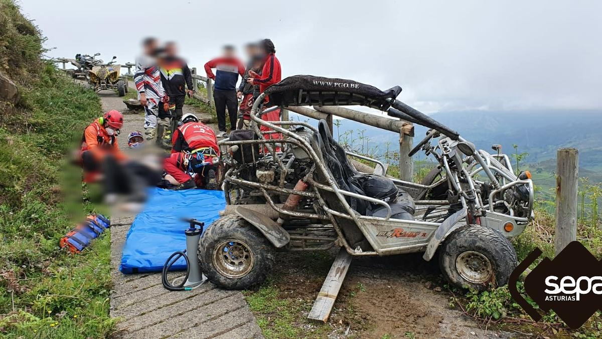 El buggy en el terraplén