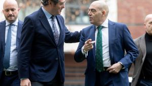 (I-D) El presidente de la CEOE, Antonio Garamendi, y el presidente de ATA, Lorenzo Amor, en una imagen de archivo