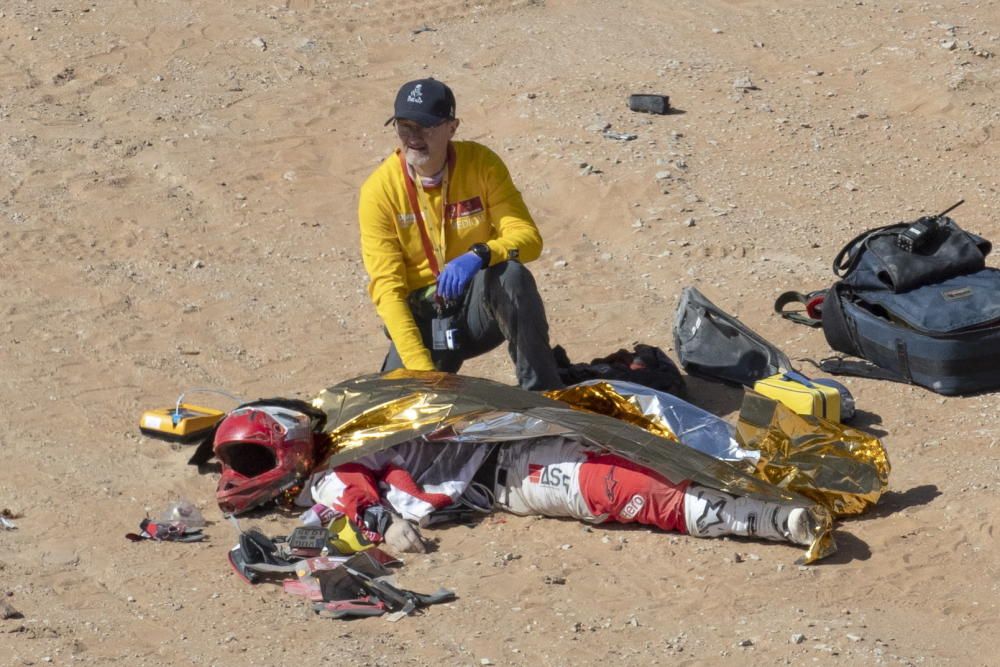 Las imágenes del trágico accidente de Gonçalves en el Dakar 2020